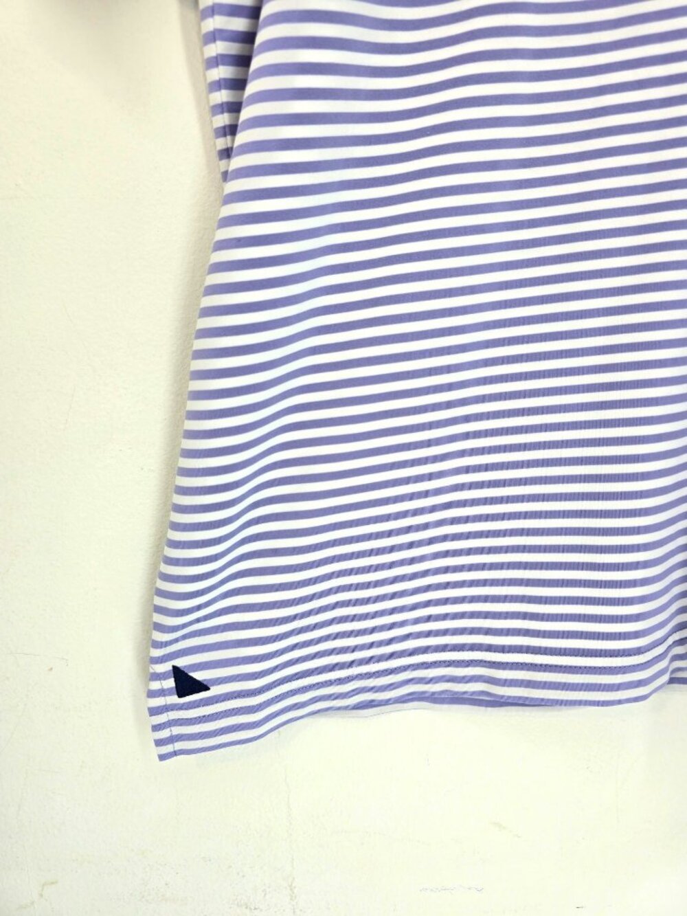 UNtuckit Periwinkle Blue White Pinstriped Golf Polo Shirt Men Size XXL - Picture 5 of 6